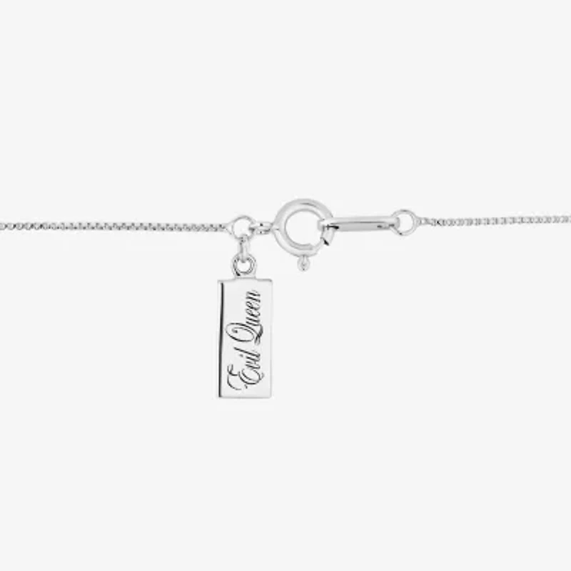Enchanted Disney Fine Jewelry Womens 1/6 CT. T.W. Genuine Red Garnet 14K Gold Over Silver Heart 18 Inch Pendant Necklace