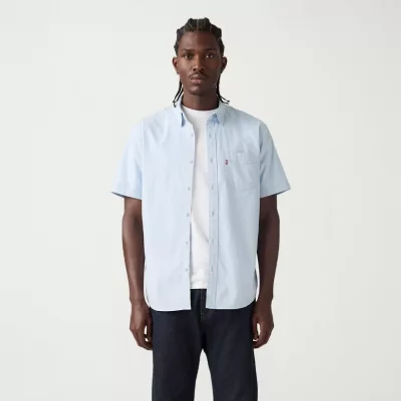 Levi's® Mens Short Sleeve Regular Fit Button-Down Shirt