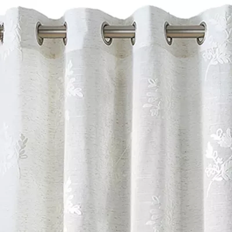 Martha Stewart Soriah Grommet Top Sheer Single Curtain Panel