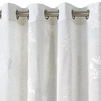 Martha Stewart Soriah Grommet Top Sheer Single Curtain Panel
