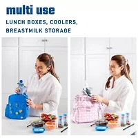 Fit & Fresh Cool Coolers Soft Ice 2pk Lunch Bag