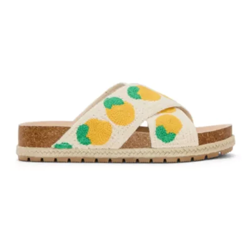 Dirty Laundry Twilah Womens Criss Cross Strap Footbed Sandals