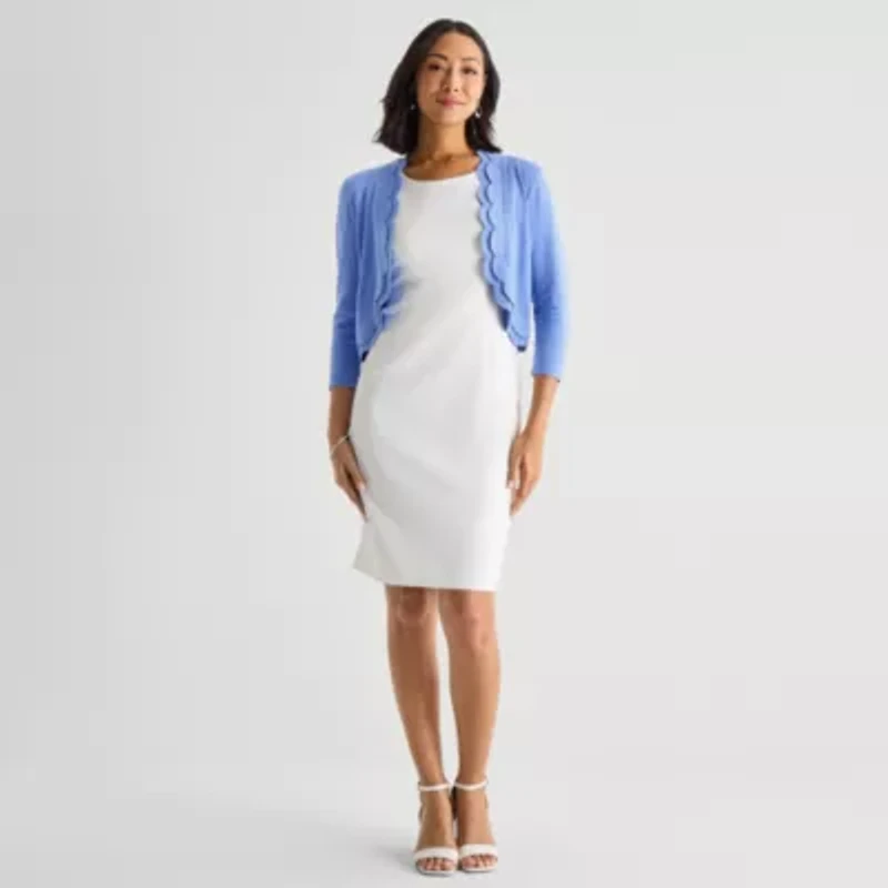 Perceptions Womens 3/4 Sleeve Shrug