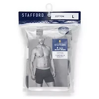 Stafford Cotton Mens 4 Pack Boxer Briefs 302866