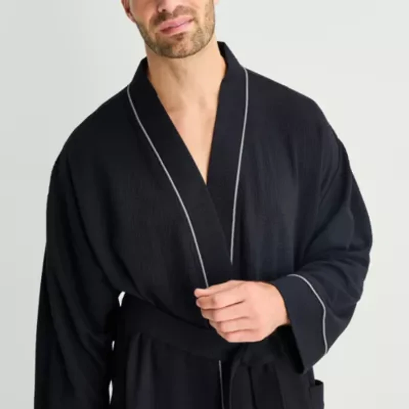 Stafford Waffle One Mens Long Sleeve Length Robe