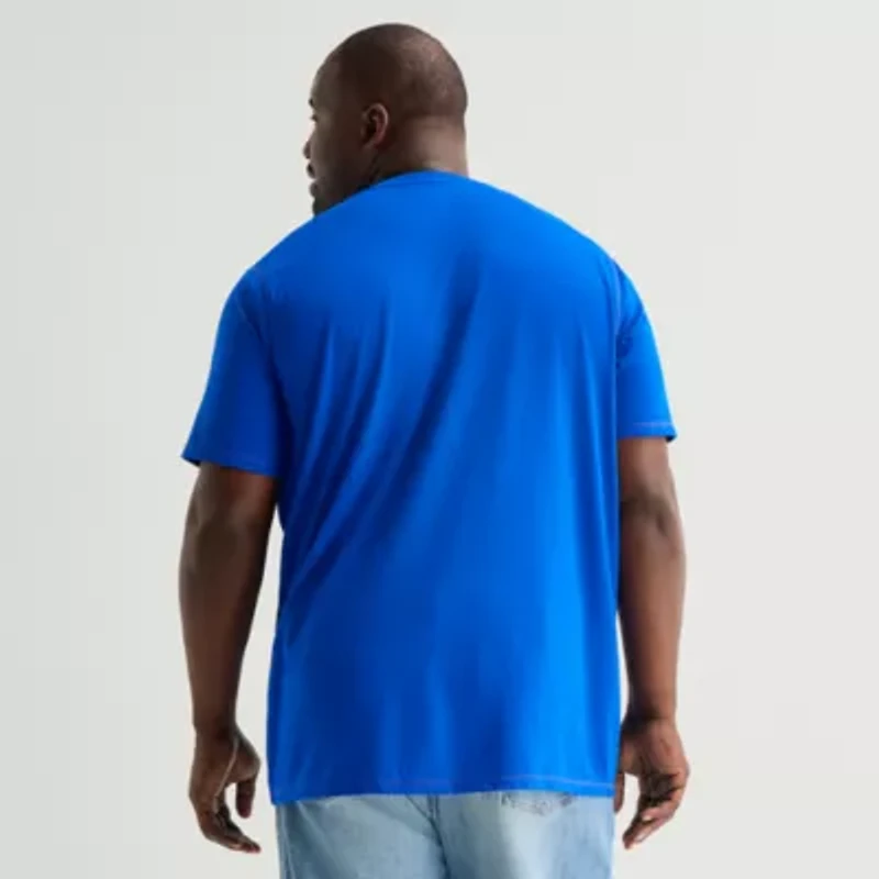 St. John's Bay Super Soft Mens Easy-on + Easy-off Crew Neck Short Sleeve Adaptive Big and Tall T-Shirt