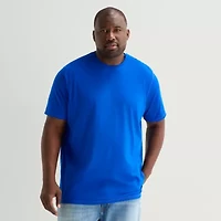 St. John's Bay Super Soft Mens Easy-on + Easy-off Crew Neck Short Sleeve Adaptive Big and Tall T-Shirt