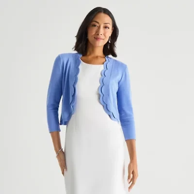 Perceptions Womens 3/4 Sleeve Shrug