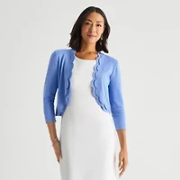 Perceptions Womens 3/4 Sleeve Shrug