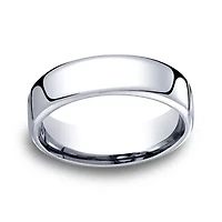 Mens Comfort Fit 6.5mm Polished Cobalt Wedding Band