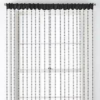 Regal Home Adriana Bead Rod Pocket Light-Filtering Single Curtain Panel