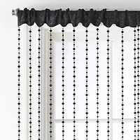 Regal Home Adriana Bead Rod Pocket Light-Filtering Single Curtain Panel