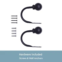 Kenney Chelsea Ball End 2-pc. Curtain Holdback