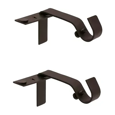 Kenney 5/8" Fast Fit No Measure 2-pc. Curtain Rod Brackets