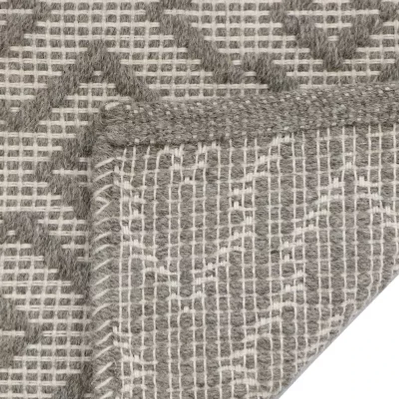 Riviera Home Grey Pattern Rectangular Accent Indoor Rugs