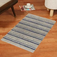 Riviera Home Jute Stripe Rectangular Accent Indoor Rugs