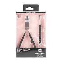 Japonesque Toenail Clipper & Cuticle Pusher Soft Touch Manicure Kit