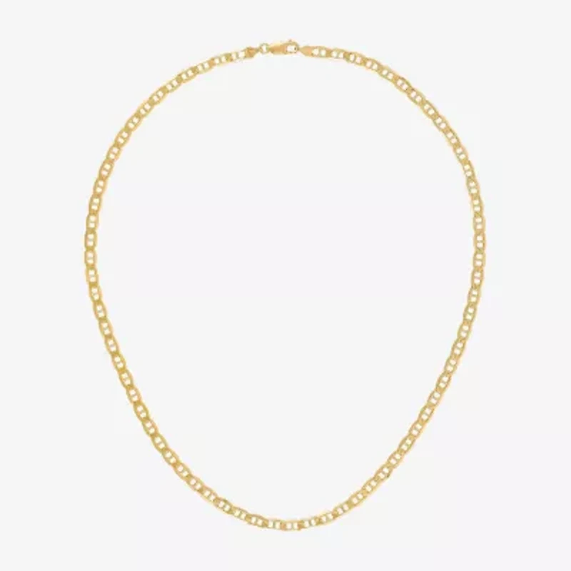 Unisex Adult 14K Gold 22 Inch Mariner Chain Necklace