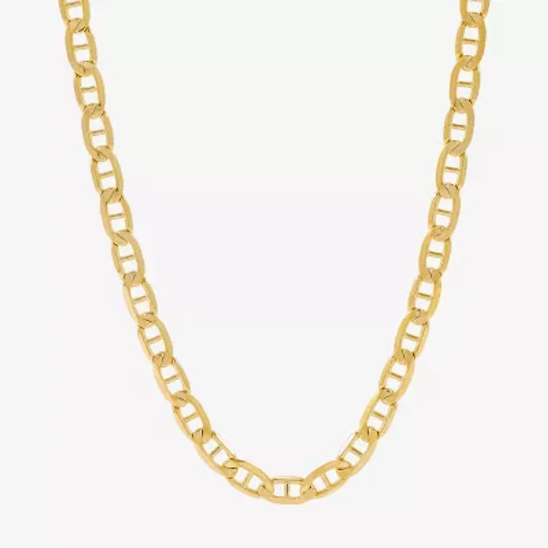 Unisex Adult 14K Gold 22 Inch Mariner Chain Necklace