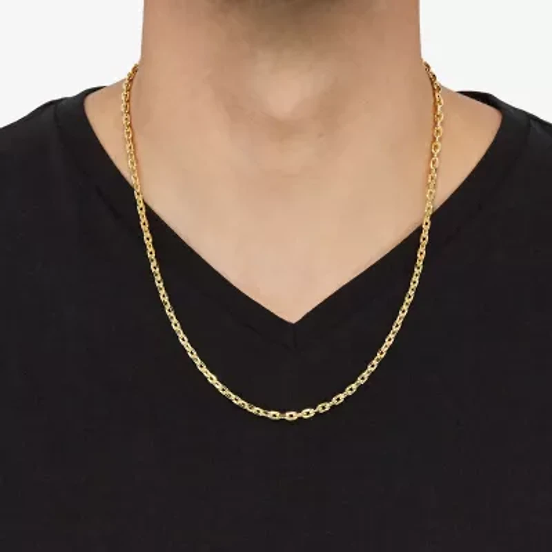 Made in Italy Unisex Adult 14K Gold 22 Inch Link Chain Necklace