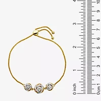 DiamonArt® White Cubic Zirconia 18K Gold Over Silver 2-pc. Jewelry Set