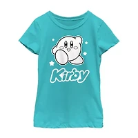 Kirby Little & Big Kid Girls Crew Neck Short Sleeve Regular Fit Graphic T-Shirt