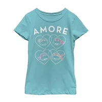 Little & Big Kid Girls Crew Neck Short Sleeve Regular Fit Teenage Mutant Ninja Turtles Graphic T-Shirt