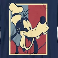 Goofy Little & Big Kid Boys Crew Neck Short Sleeve Regular Fit Mickey and Friends Graphic T-Shirt