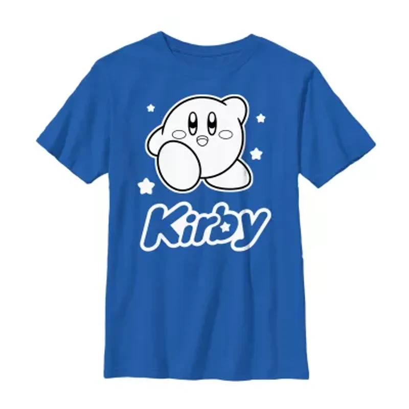 Kirby Little & Big Kid Boys Crew Neck Short Sleeve Regular Fit Graphic T-Shirt