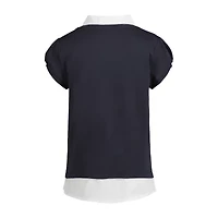 IZOD Little & Big Kid Girls Short Sleeve Layered Top