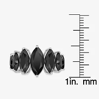 Womens Genuine Black Onyx Sterling Silver Marquise Cocktail Ring