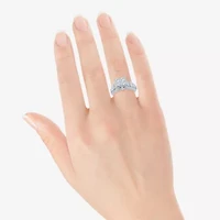 Womens CT. T.W. Natural White Diamond 10K Gold Engagement Ring