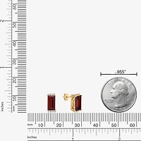 Genuine Semi Precious Stone Gold Over Silver 10mm Stud Earrings