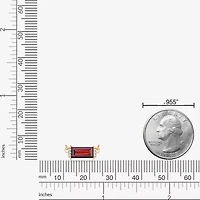 Womens Genuine Semi Precious Stone 18K Gold Over Silver Pendant Necklace