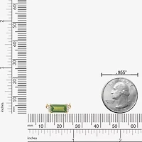 Womens Genuine Semi Precious Stone 18K Gold Over Silver Pendant Necklace