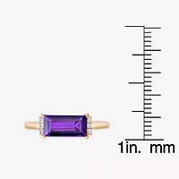 Womens Genuine Semi Precious Stone18K Gold Over Silver Cocktail Ring
