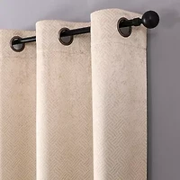 Regal Home Aviva Grommet Top Energy Saving Embossed Blackout Set of 2 Curtain Panel