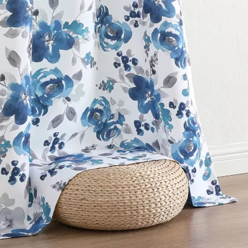 Regal Home Oliver Printed Grommet Top Energy Saving Blackout Set of 2 Curtain Panel