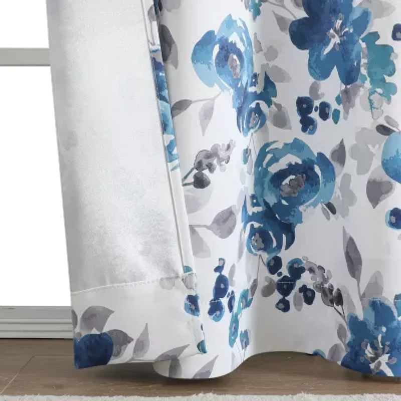 Regal Home Oliver Printed Grommet Top Energy Saving Blackout Set of 2 Curtain Panel