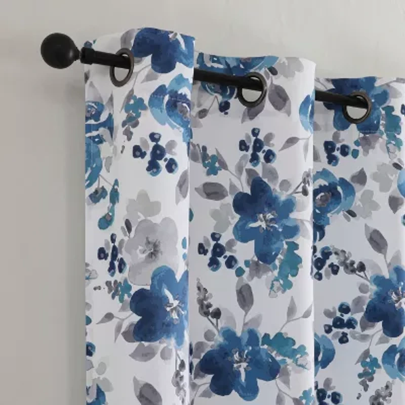Regal Home Oliver Printed Grommet Top Energy Saving Blackout Set of 2 Curtain Panel