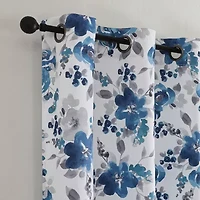 Regal Home Oliver Printed Grommet Top Energy Saving Blackout Set of 2 Curtain Panel