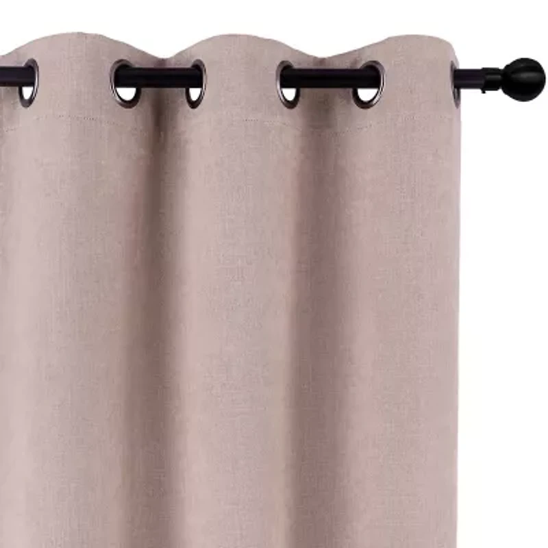 Regal Home Himmel Embossed Grommet Top Energy Saving Blackout Set of 2 Curtain Panel