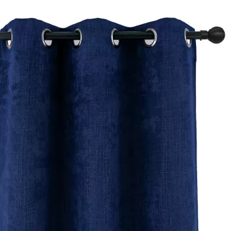 Regal Home Himmel Embossed Grommet Top Energy Saving Blackout Set of 2 Curtain Panel
