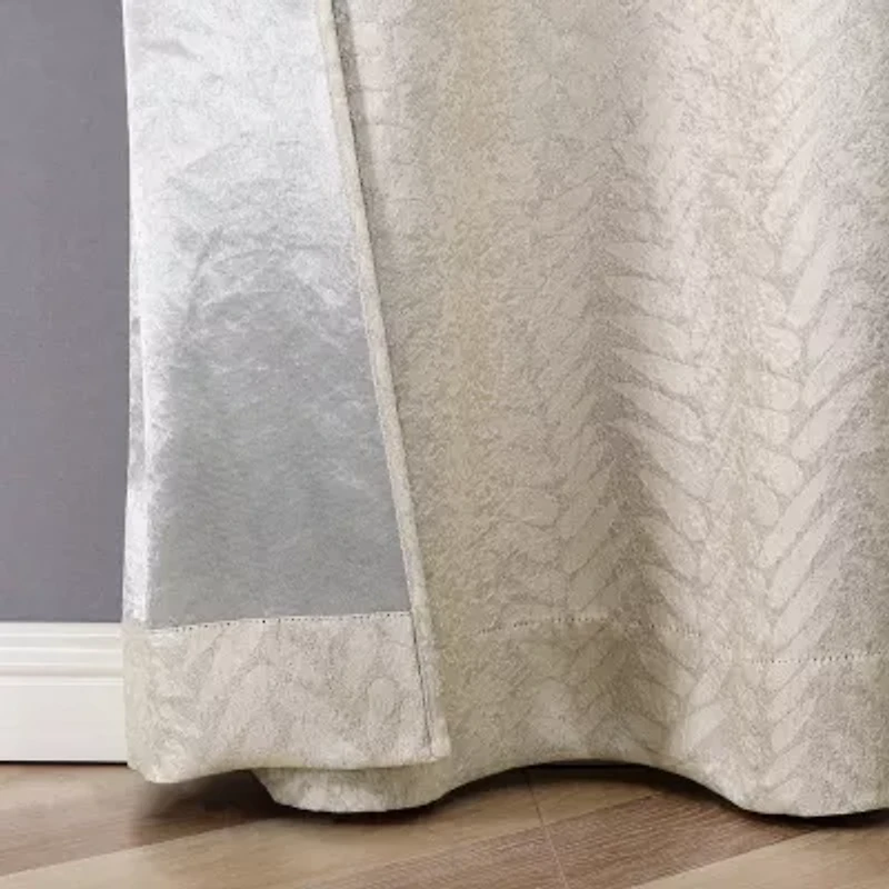 Regal Home Joelle Embossed Grommet Top Energy Saving Blackout Set of 2 Curtain Panel