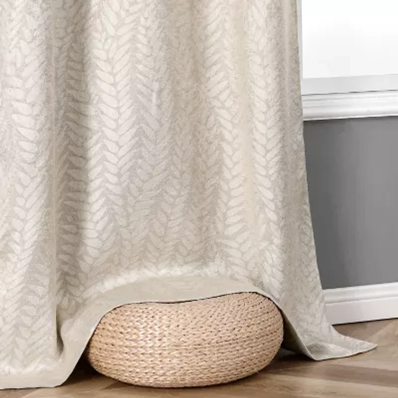 Regal Home Joelle Embossed Grommet Top Energy Saving Blackout Set of 2 Curtain Panel