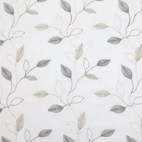 Regal Home Cedar Embroidered Grommet Top Sheer Set of 2 Curtain Panel