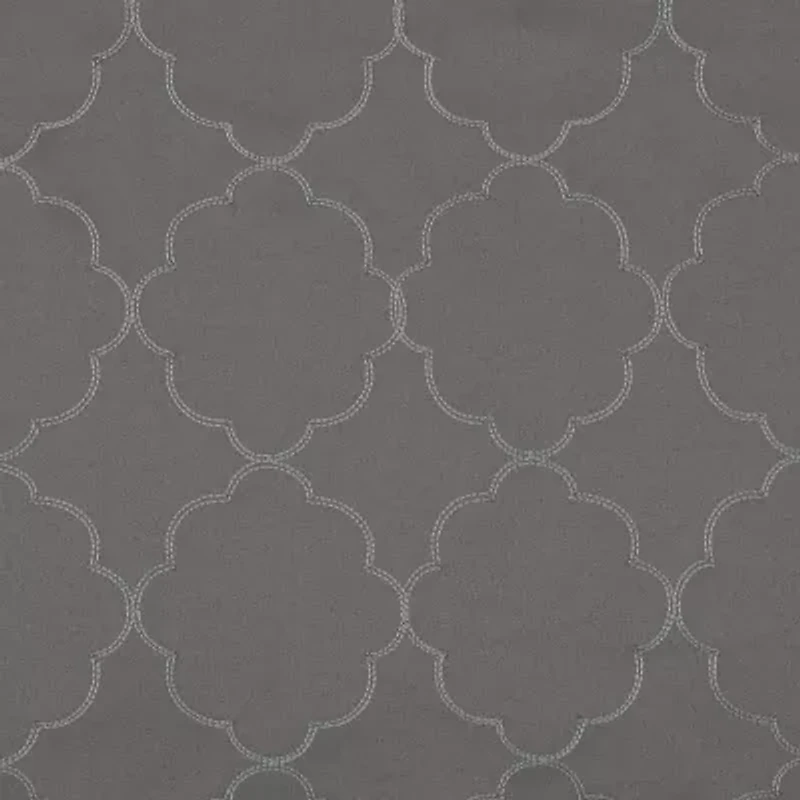 Regal Home Liberty Embroidered Grommet Top Energy Saving Blackout Set of 2 Curtain Panel