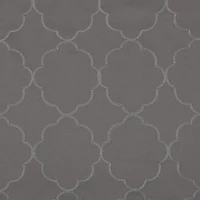 Regal Home Liberty Embroidered Grommet Top Energy Saving Blackout Set of 2 Curtain Panel