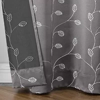 Regal Home Trenton Embroidered Grommet Top Energy Saving Blackout Set of 2 Curtain Panel