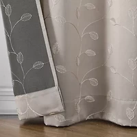 Regal Home Trenton Embroidered Grommet Top Energy Saving Blackout Set of 2 Curtain Panel